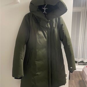 Soia & Kyo Olive Hooded Puffer Coat